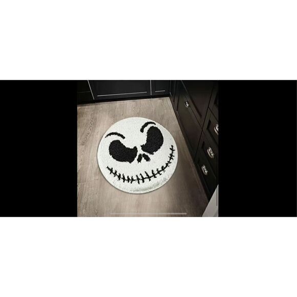 🔥👻Large Ghost Face Print carpet Round non slip plush rug - Picture 8 of 11